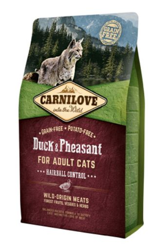 CARNILOVE ANATRA FAGIANO HAIRBALL BOLI DI PELO - 6 KG