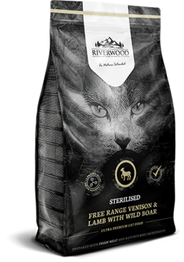 RIVERWOOD GATTO STERILIZZATO ADULTO CERVO, AGNELLO E CINGHIALE 6 KG GRAIN FREE