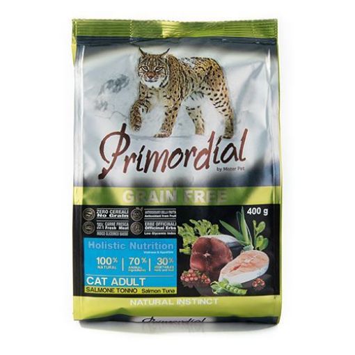 .PRIMORDIAL GATTO SALMONE E TONNO GRAIN FREE 400 gr