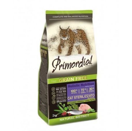 PRIMORDIAL GATTO TACCHINO E ARINGHE GRAIN FREE PER GATTI STERILIZZATI 400 gr