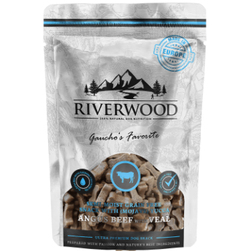 RIVERWOOD SOFT SNACK PREMIETTI al gusto MANZO ANGUS e YUCCA 150 GR. GRAIN FREE