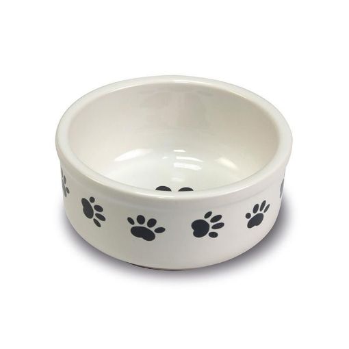 NaturaPet Roma - Cibo e Accessori per Cani e Gatti. 15 CM CIOTOLA CERAMICA  ZAMPE DESIGN taglia media