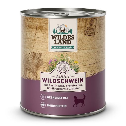 WILDES LAND CLASSIC UMIDO CANE CINGHIALE PASTINACA E MORE 800 gr Completo