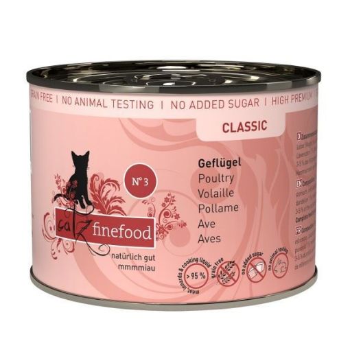 CATZ FINEFOOD POLLO e Mirtilli Rossi N. 03 UMIDO GATTO  COMPLETO 200 GR