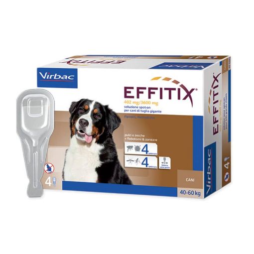 EFFITIX  4 PIPETTE per CANI da 40-60 KG