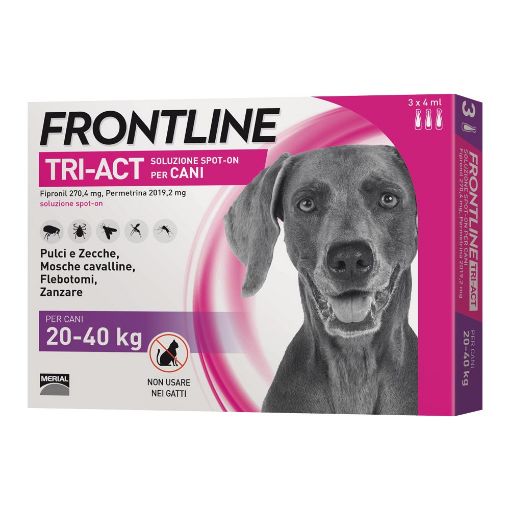 FRONTLINE TRIACT 20-40 kg - 3 PIPETTE ANTIPARASSITARIO  