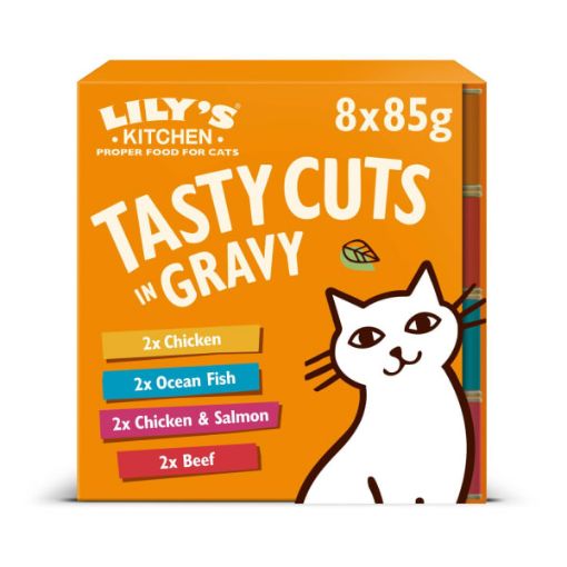 70 GR. X 8 PZ  MULTIPACK LILY'S KITCHEN TASTY CUTS UMIDO GATTO 