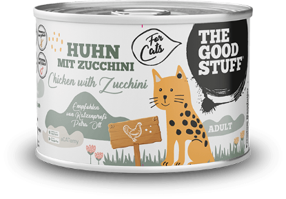 THE GOODSTUFF POLLO E ZUCCHINE UMIDO GATTO  COMPLETO 200 GR. LATTINA 