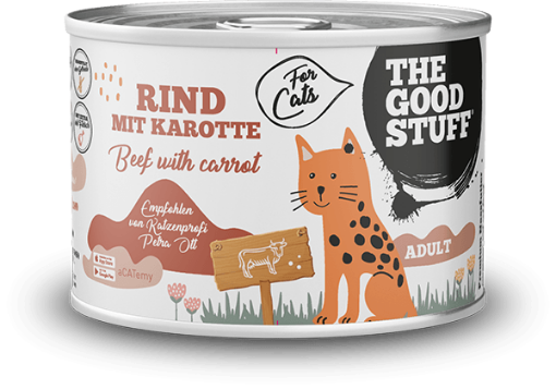 THE GOODSTUFF MANZO E CAROTE UMIDO GATTO  COMPLETO 200 GR. LATTINA