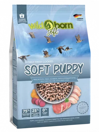 WILDBORN SOFT PUPPY SEMIUMIDO GRAIN FREE. 1,5 kg per CUCCIOLI