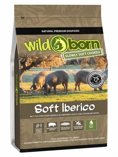 4 kg  WILDBORN SOFT MAIALE IBERICO SEMIUMIDO GRAIN FREE  