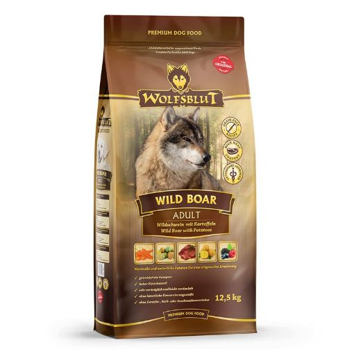 12,5 KG WILD BOAR CINGHIALE WOLFSBLUT CANE ADULTO GRAIN FREE