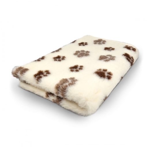 Tappeto VET BED BEIGE CON ZAMPE MARRONI  tg. M 100 X 75 cm antiscivolo cani gatti 