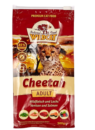 500 GR. CHEETAH SELVAGGINA SALMONE WILDCAT GATTO