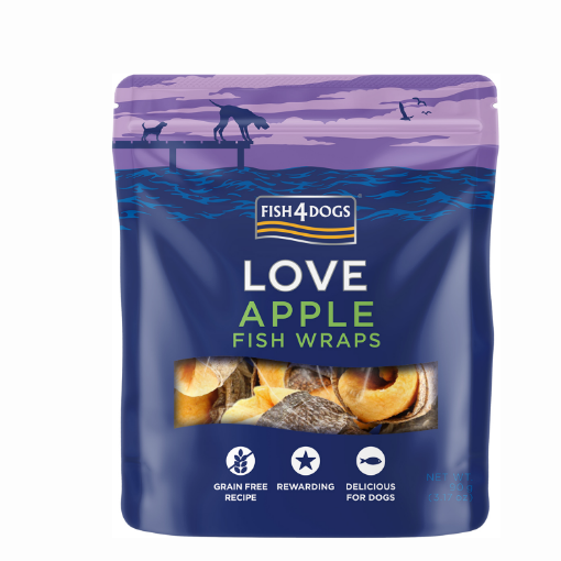 90 GR. APPLE FISH WRAP SNACK FISH4DOGS GRAIN FREE