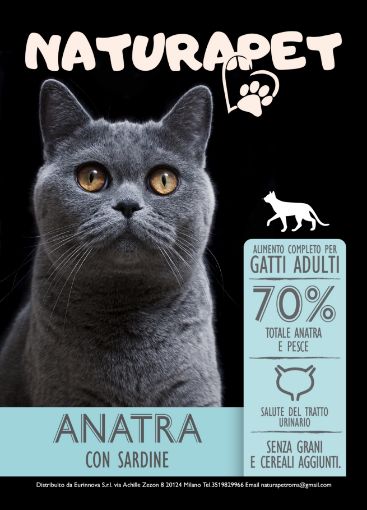 300 GR. ANATRA CON SARDINE NATURAPET GATTO STERILIZZATO crocchette gatto