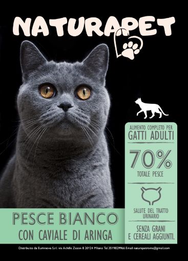 5 KG PESCE E CAVIALE ARINGHE NATURAPET GATTO STERILIZZATO