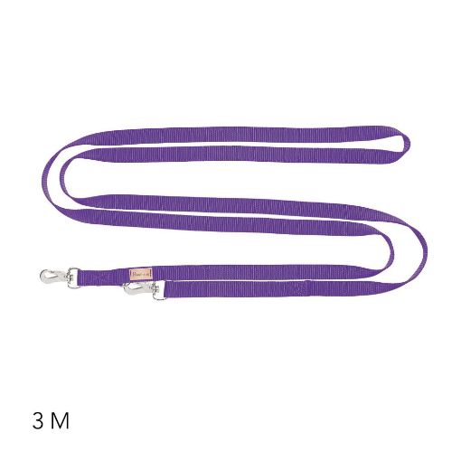 GUINZAGLIO HAQIHANA ALLUNGABILE A 3 METRI VIOLA 20 mm (Larghezza)