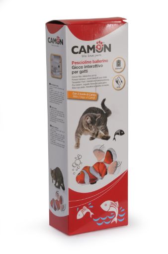 GIOCO PER GATTI RICARICABILE CON USB  PESCIOLINO BALLERINO 26 CM