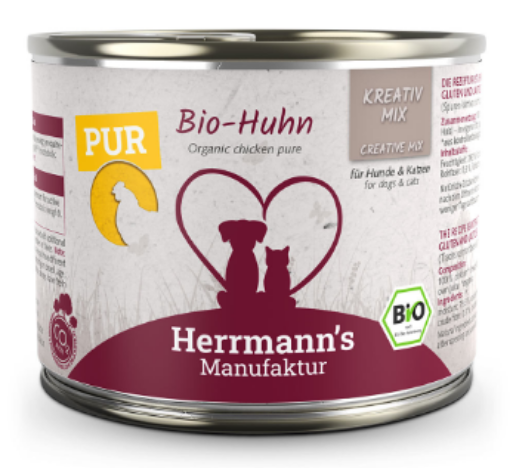 HERRMANN'S KREATIV MIX POLLO BIO UMIDO CANE - GATTO COMPLETO 200G