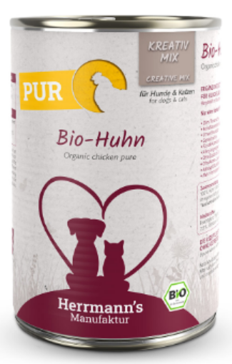 HERRMANN'S KREATIV MIX POLLO BIO UMIDO CANE - GATTO COMPLETO 400G