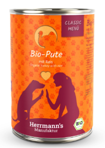 HERRMANN'S BIO TACCHINO CON RISO UMIDO CANE COMPLETO 400G