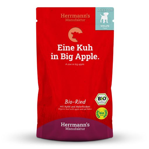 HERRMANN'S MANZO BIO AVENA E MELE UMIDO PUPPY  COMPLETO 150 GR
