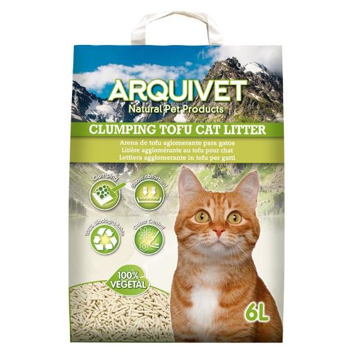 Immagine di 6 LITRI LETTIERA GATTO TOFU  AGGLOMERANTE