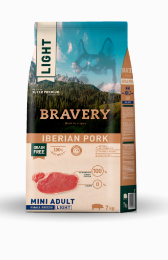 BRAVERY MAIALE LIGHT MINI ADULTO 7 KG GRAIN FREE TG. PICCOLA 