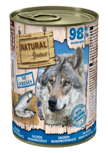 NATURAL GREATNESS  MONO SALMONE  Da 400 Gr UMIDO CANE
