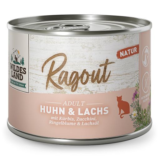 WILDES LAND RAGOUT POLLO SALMONE 180 GR UMIDO GATTO 