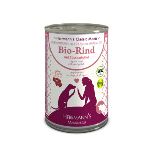 HERRMANN'S BIO MANZO E PATATE DOLCI UMIDO CANE COMPLETO  400g 