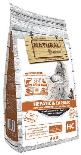 NATURAL GREATNESS VET DIET HEPATIC CARDIAC CANE 2 Kg GRAIN FREE 