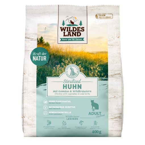 WILDES LAND POLLO STERILIZZATI 400 GR. CROCCHETTE GATTO GRAIN FREE 