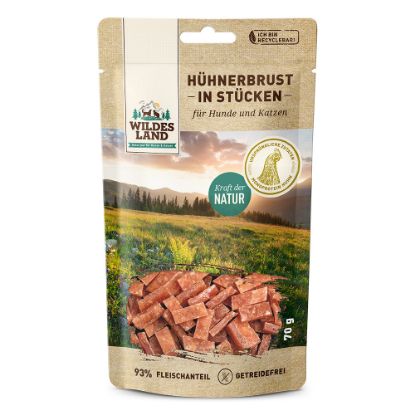 70 GR PETTO POLLO ESSICCATO CANE GATTO WILDES LAND