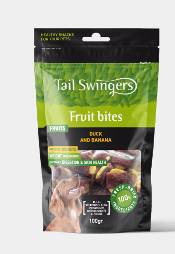 BITES DI BANANA E ANATRA confezione 100 gr  TAILSWINGERS   