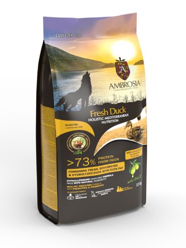 AMBROSIA MEDITERRANEA ANATRA HYPOALLERGENIC CANE ADULTO 5 KG GRAIN FREE