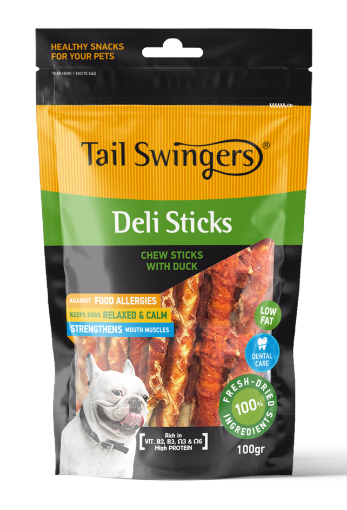 TWIST DI ANATRA DELI STICKS formato 100 GR  TAILSWINGERS