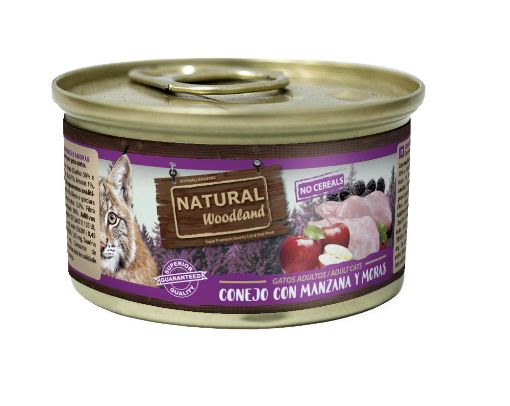 NATURAL WOODLAND Umido GATTO CONIGLIO POLLO 85 gr