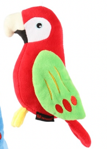 GIOCO PELUCHE PAPPAGALLO TROPICALE ROSSO 25 CM 
