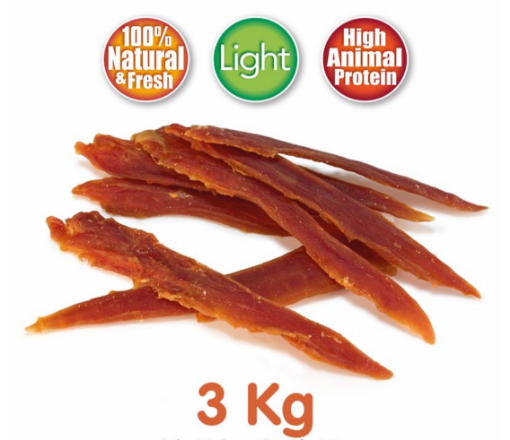 3 KG FILETTI DI ANATRA ESSICCATI SNACK CANE