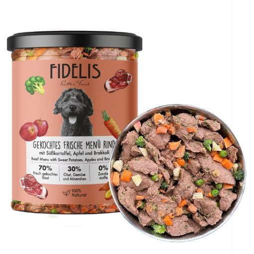 UMIDO IN VETRO MANZO PATATE DOLCI E MELE CANE  400 GR. FIDELIS  GRAIN FREE
