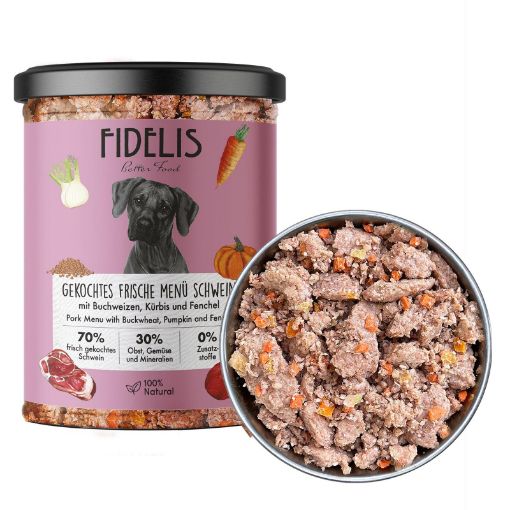  UMIDO IN VETRO MAIALE CAROTE E ZUCCA CANE  400 GR. FIDELIS  GRAIN FREE