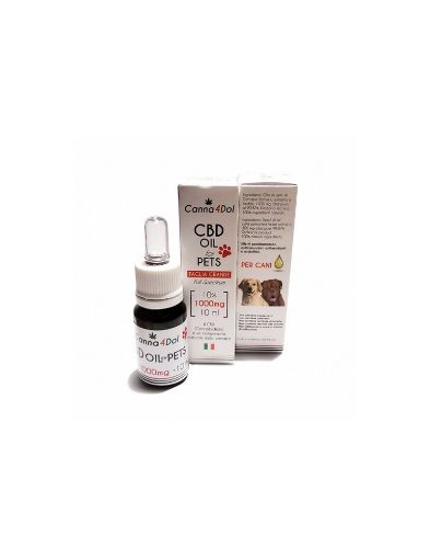 CANNA4DOL OLIO CBD  al 10% 10 ML USO ESTERNO INTEGRATORE PET 