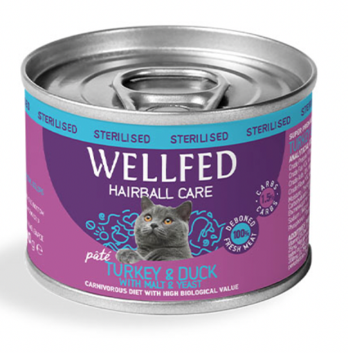 200 GR. TACCHINO E ANATRA  WELLFED UMIDO GATTO STERILIZZATO