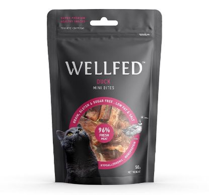 50 GR MINI BITES ANATRA  SNACK GATTO WELLFED