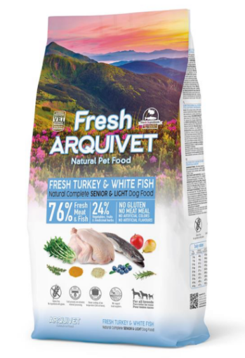 ARQUIVET FRESH PESCE BIANCO TACCHINO 10 kg SEMIUMIDO GRAIN FREE