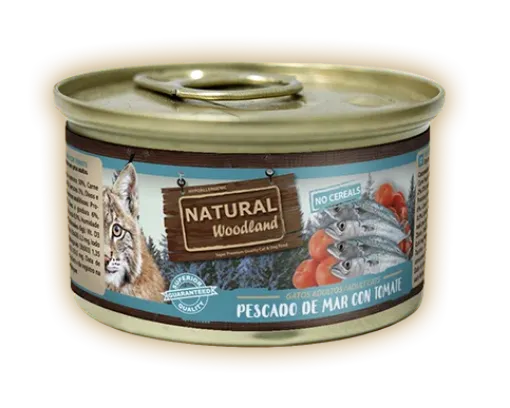NATURAL WOODLAND PESCE AZZURRO 85 gr  Umido GATTO