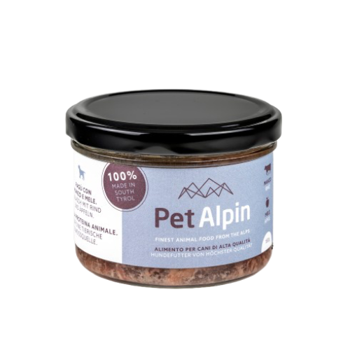 180 GR. UMIDO VETRO AL MANZO MELE PET ALPIN