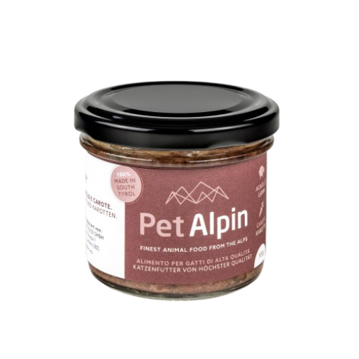 180 GR. UMIDO VETRO AGNELLO CAROTE PETALPIN PER GATTI
